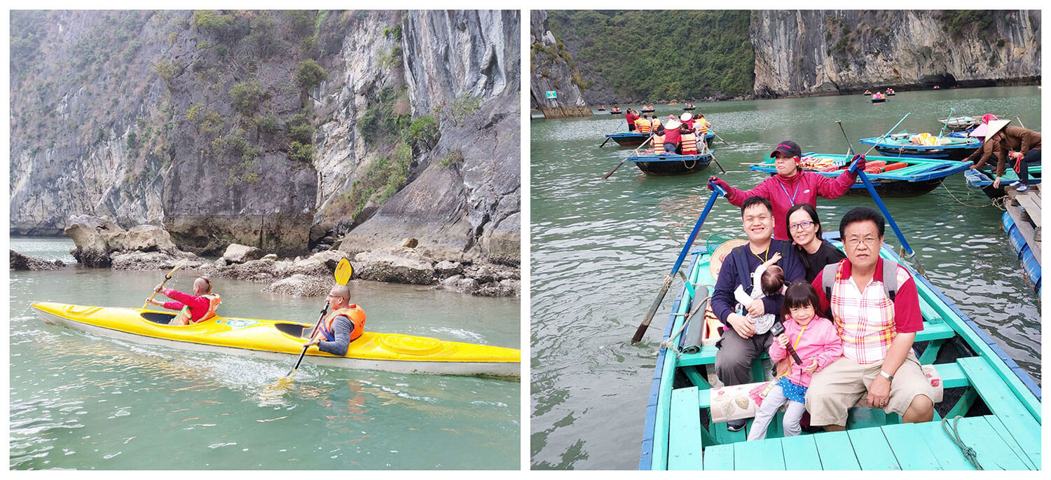 越南下龍灣一日遊皮划艇