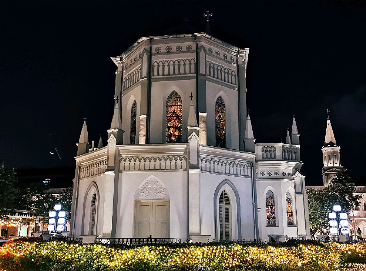 【新加坡讚美廣場】CHIJMES 酒吧夜生活、夢幻純白教堂、交通住宿攻略 9 singapore chijmes night