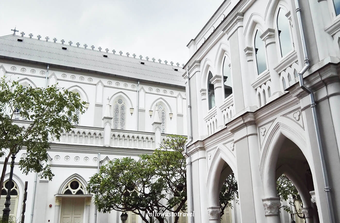 【新加坡讚美廣場】CHIJMES 酒吧夜生活、夢幻純白教堂、交通住宿攻略 3 新加坡景点赞美教堂