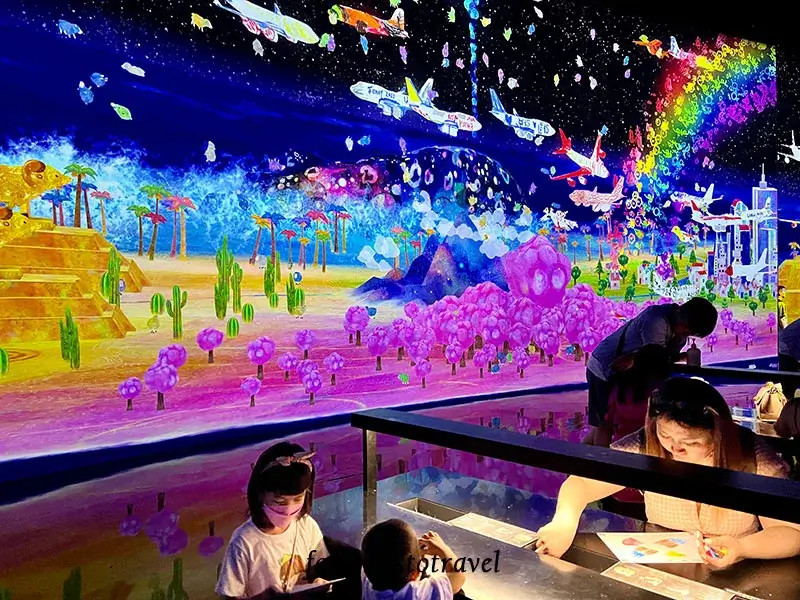 teamlab 彩繪飛翔