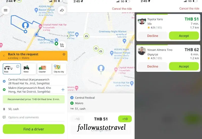 泰國叫車APP indriver叫車app