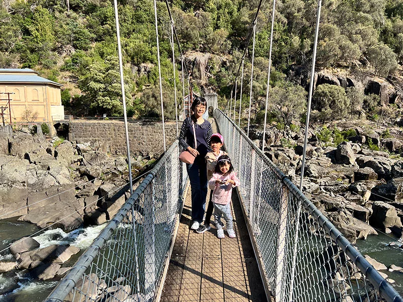 塔斯馬尼亞必去激流峽谷吊橋 Duck Reach Suspension Bridge