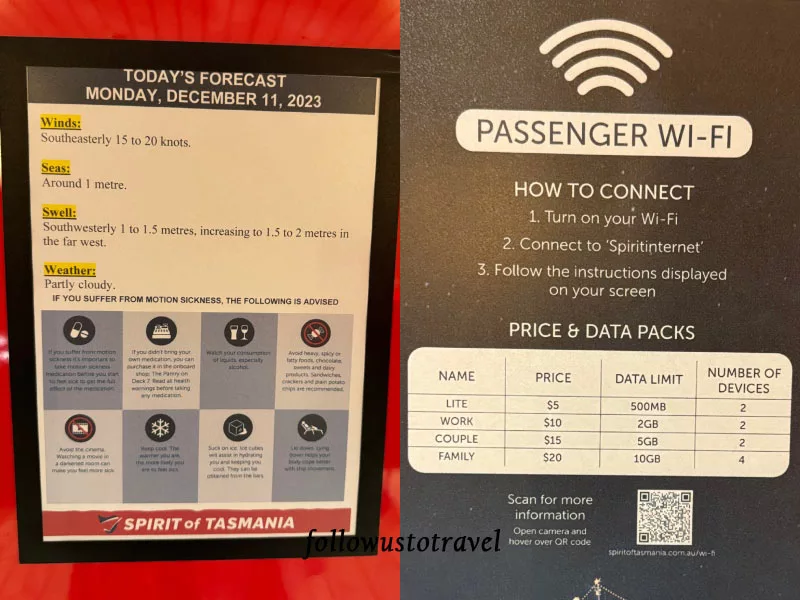 搭渡輪到塔斯馬尼亞Spirit of Tasmania Wifi