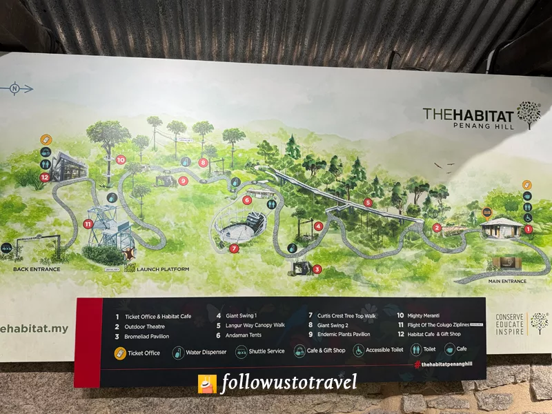 檳城升旗山生態公園地圖