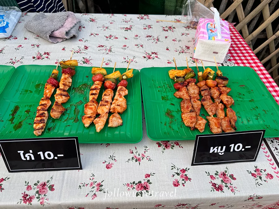 清邁湄卡運河市集烤串