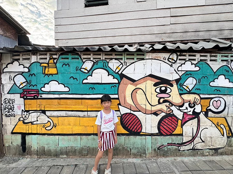 清邁湄卡運河市集壁畫