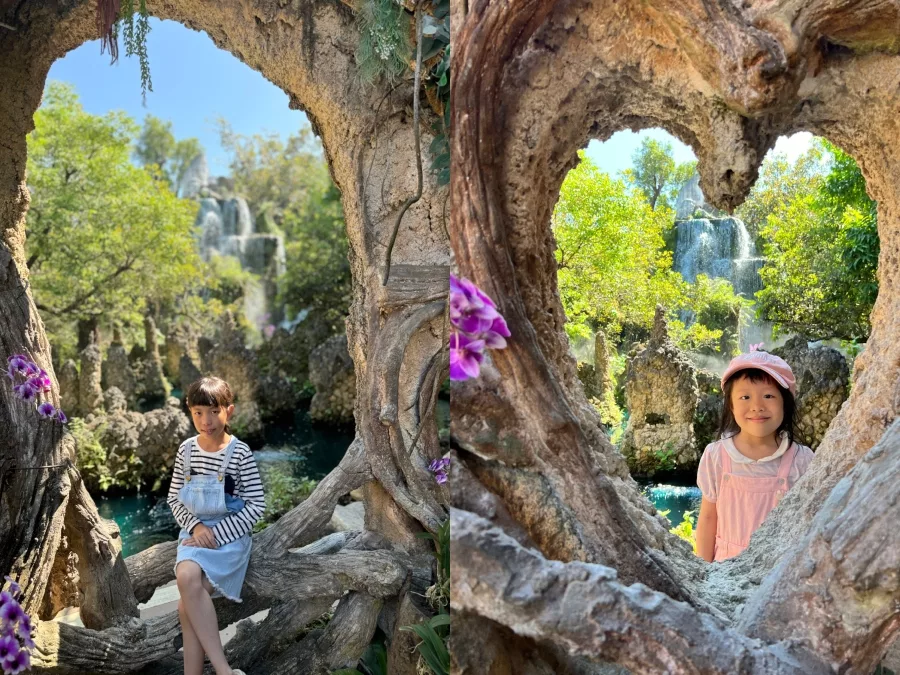 清邁天使瀑布大橢圓及心型造型的樹洞