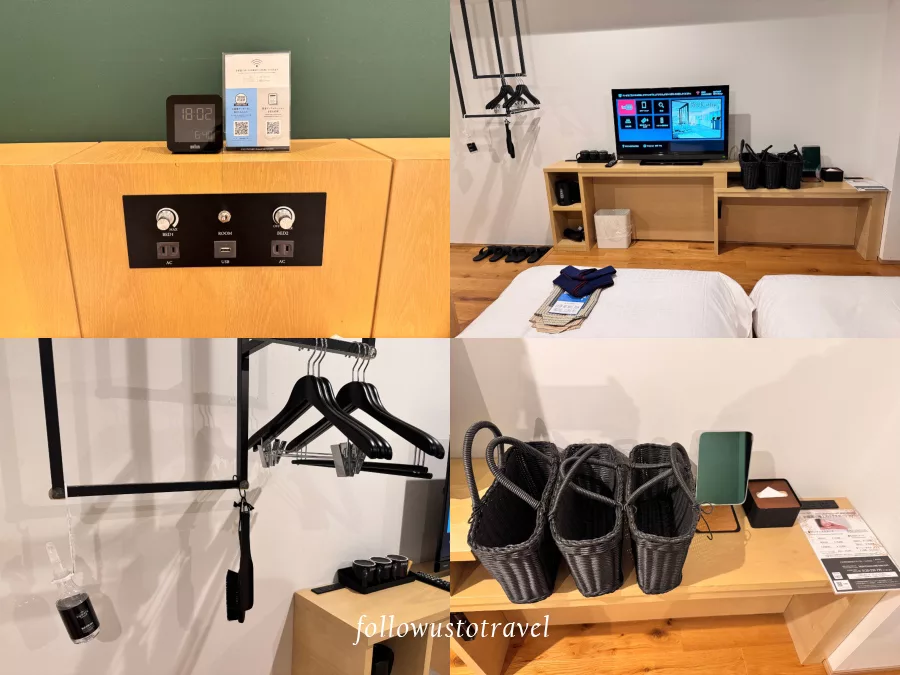 the square hotel KANAZAWA 床頭USB充電孔