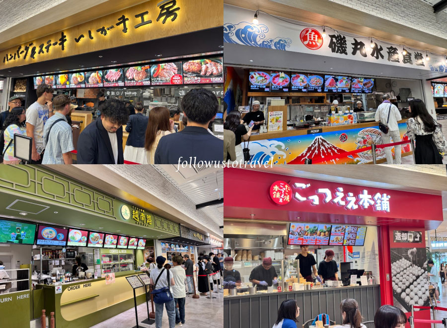 【2025橫濱空中纜車】橫濱水上巴士欣賞橫濱港景色,橫濱纜車路線、門票交通攻略 15 WORLD PORTERS 1樓美食廣場