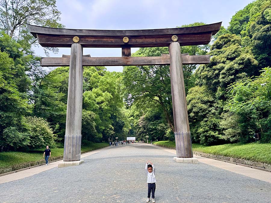 日本最大木製明神鳥居