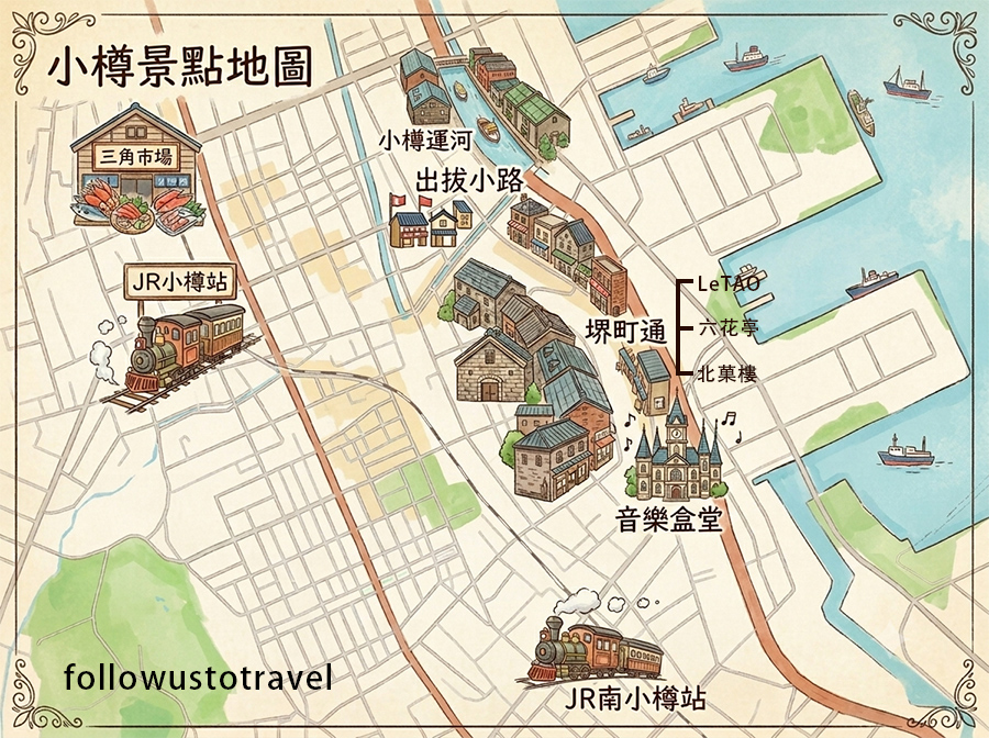 小樽景點地圖