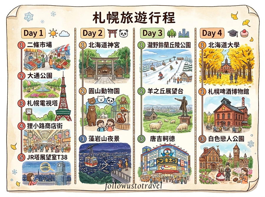 札幌景點地圖