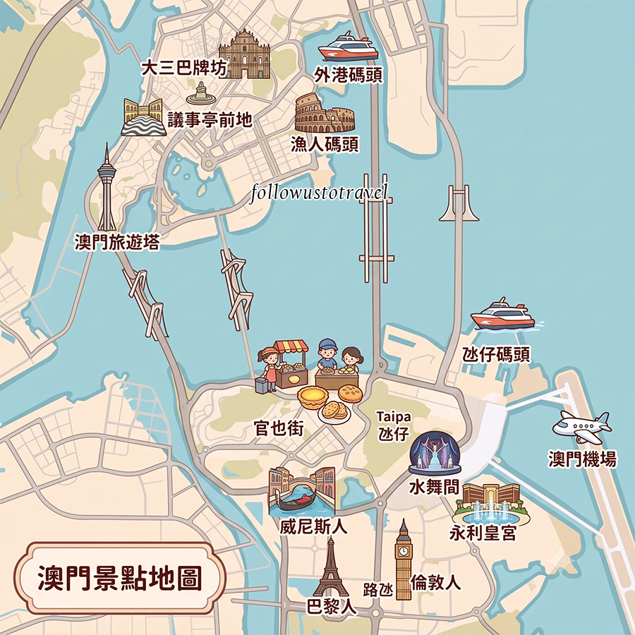 澳門景點地圖